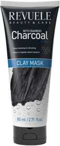 REVUELE CHARCOAL WITH BAMBOO & ZINC CLAY MASK GEZICHTSMASKER TUBE 80 ML
