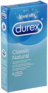 DUREX CLASSIC NATURAL CONDOOMS PAK 6 STUKS