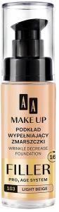 AA MAKE UP FILLER WRINKLE DECREASE FOUNDATION 103 LIGHT BEIGE POMP 30 ML