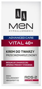 AA MEN ADVANCED CARE VITAL 40+ ANTI-WRINKLE FACE CREAM GEZICHTSCREME POMP 50 ML