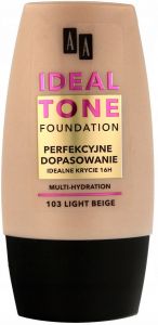 AA IDEAL TONE 103 LIGHT BEIGE FOUNDATION FLACON 30 ML