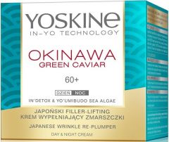 YOSKINE OKINAWA GREEN CAVIAR 60+ JAPANESE WRINKLE RE-PLUMPER DAY & NIGHT CREAM GEZICHTSCREME POT 50 ML