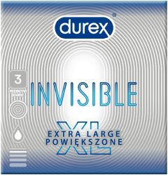 DUREX INVISIBLE EXTRA LARGE CONDOOMS DOOSJE 3 STUKS