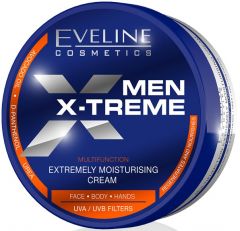 EVELINE MEN X-TREME EXTREMELY MOISTURISING CREAM BODYCREME POT 200 ML