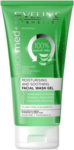 EVELINE FACEMED+ MOISTURISING AND SOOTHING FACIAL WASH GEL TUBE 150 ML