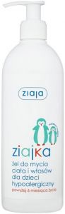 ZIAJA BABY & KIDS 6-MONTH+ WASH FOR BODY AND HAIR DOUCHEGEL POMP 400 ML