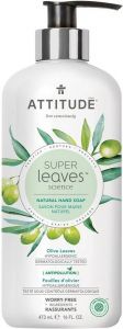 ATTITUDE SUPER LEAVES OLIVE LEAVES NATURAL HAND SOAP HANDZEEP POMP 473 ML