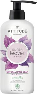 ATTITUDE SUPER LEAVES WHITE TEA LEAVES NATURAL HAND SOAP HANDZEEP POMP 473 ML