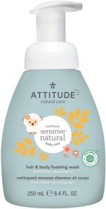 ATTITUDE BABY LEAVES 2-IN-1 SENSITIVE OATMEAL HAIR & BODY WASH POMP 250 ML