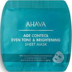 AHAVA AGE CONTROL EVEN TONE & BRIGHTENING SHEET MASK GEZICHTSMASKER ZAKJE 17 GRAM