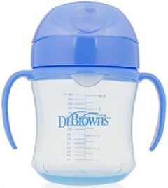 DR. BROWNS TRAININGSBEKER BLAUW ZACHTE TUIT 180 ML 1 STUK