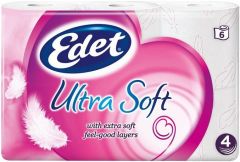 EDET ULTRA SOFT 4-LAAG TOILETPAPIER PAK 6 ROLLEN