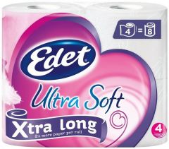EDET ULTRA SOFT XTRA LONG 4 LAAGS TOILETPAPIER PAK 4 ROLLEN