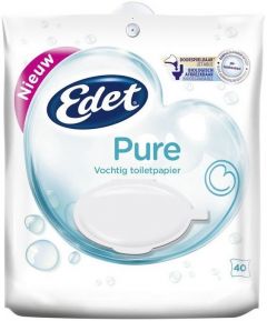 EDET PURE VOCHTIG TOILETPAPIER PAK 40 STUKS