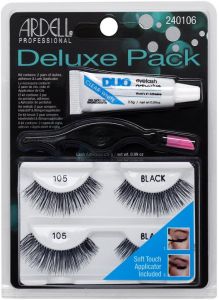 ARDELL DELUXE PACK 105 BLACK LASHES WITH GLUE NEPWIMPERS SET 1 STUK