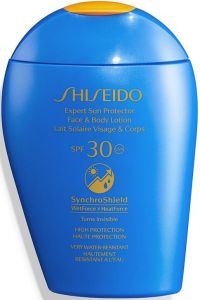 SHISEIDO SYNCHROSHIELD EXPERT SUN PROTECTOR SPF 30 FACE AND BODY LOTION FLACON 150 ML