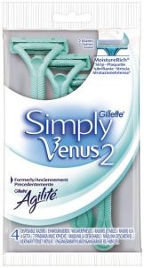 GILLETTE SIMPLY VENUS 2 WEGWERPMESJES PAK 4 STUKS