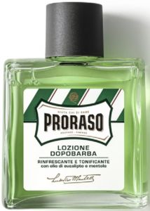 PRORASO GREEN AFTERSHAVE LOTION EUCALYPTUS & MENTHOL FLES 100 ML