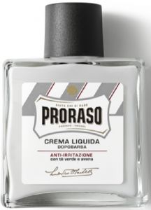PRORASO GREEN AFTERSHAVE BALM GREEN TEA AND OATMEAL FLES 100 ML