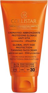 COLLISTAR GLOBAL ANTI-AGE PROTECTION TANNING FACE CREAM SPF 30 TUBE 50 ML