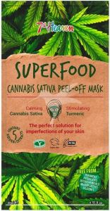 7TH HEAVEN SUPERFOOD CANNABIS SATIVA PEEL-OFF MASK GEZICHTSMASKER ZAKJE 10 ML