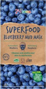 7TH HEAVEN SUPERFOOD BLUEBERRY MUD MASK GEZICHTSMASKER ZAKJE 10 GRAM