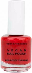 VERA & THE BIRDS VEGAN RED ROSES FOR BABE NAIL POLISH NAGELLAK POTJE 14 ML