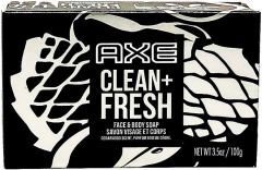 AXE CLEAN + FRESH FACE & BODY SOAP ZEEP PAK 4 X 100 GRAM