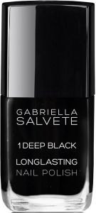 GABRIELLA SALVETE LONGLASTING 01 DEEP BLACK NAIL POLISH NAGELLAK POTJE 11 ML