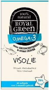 ROYAL GREEN OMEGA 3 VISOLIE VOEDINGSSUPPLEMENT SOFTGELS POT 60 STUKS