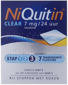 NIQUITIN CLEAR 7 MG NICOTINE PLEISTERS DOOSJE 7 STUKS