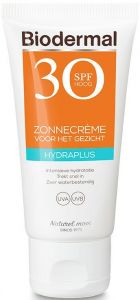 BIODERMAL HYDRAPLUS SPF 30 ZONNECREME VOOR HET GEZICHT TUBE 50 ML