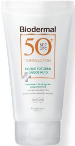 BIODERMAL DROGE TOT ZEER DROGE HUID SPF50+ ZONNELOTION TUBE 150 ML