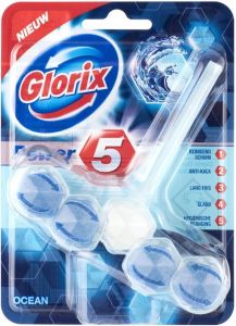 GLORIX POWER 5 OCEAN TOILETBLOK PAK 55 GRAM
