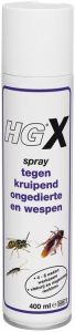 HG X SPRAY TEGEN KRUIPEND ONGEDIERTE EN WESPEN SPUITBUS 400 ML