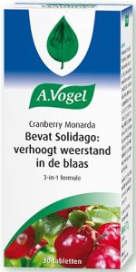 A. VOGEL CRANBERRY MONARDA BEVAT SOLIDAGO: VERHOOGT WEERSTAND IN BLAAS TABLETTEN POT 30 STUKS