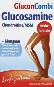 GLUCON COMBI GLUCOSAMINE FORTE + CHONDROITINE GEWRICHTEN TABLETTEN DOOSJE 60 STUKS