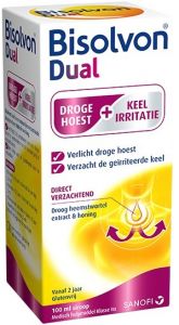 BISOLVON BISOLVON DUAL DROGE HOEST + KEELIRRITATIE HOESTSIROOP FLES 100 ML