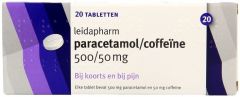 LEIDAPHARM PARACETAMOL/COFFEINE 500/50 MG TABLETTEN DOOSJE 20 STUKS