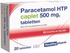 HEALTHYPHARM PARACETAMOL CAPLET 500 MG TABLETTEN DOOSJE 20 STUKS