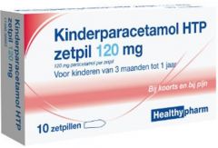 HEALTHYPHARM KINDERPARACETAMOL ZETPIL 120 MG DOOSJE 10 STUKS