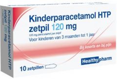 HEALTHYPHARM KINDERPARACETAMOL ZETPIL 120 MG DOOSJE 10 STUKS