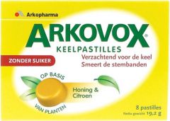 ARKOPHARMA ARKOVOX KEELPASTILLES HONING & CITROEN DOOSJE 8 STUKS