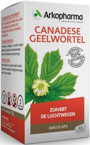 ARKOPHARMA ARKOCAPS CANADESE GEELWORTEL ZUIVERT DE LUCHTWEGEN CAPSULES POT 45 STUKS