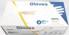 EUROGLOVES VINYL HANDSCHOENEN GEPOEDERD S DOOSJE 100 STUKS