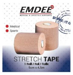 EMDEE STRETCH TAPE 5 CM X 4,5 M HUIDKLEUR DOOSJE 1 STUK