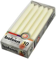 BOLSIUS DINERKAARSEN 230 X 20 MM (IVOOR) PAK 10 STUKS