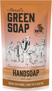 MARCEL'S GREEN SOAP SANDALWOOD & CARDAMOM HANDZEEP (NAVULLING) PAK 500 ML