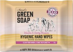 MARCEL'S GREEN SOAP VANILLA & CHERRY BLOSSOM HAND WIPES PAK 15 STUKS