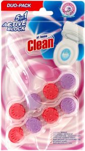 AT HOME CLEAN FLOWER POWER 5 IN 1 TOILETBLOK 2 STUKS